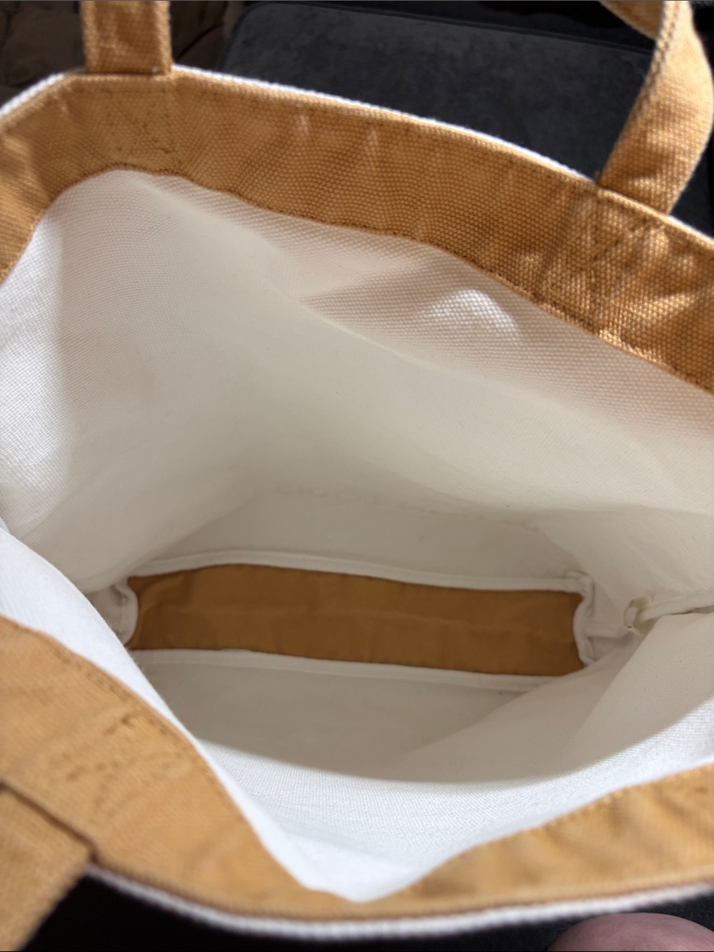 Fondation Louis Vuitton White Canvas Tote with Tan Handles - Picture 5 of 5